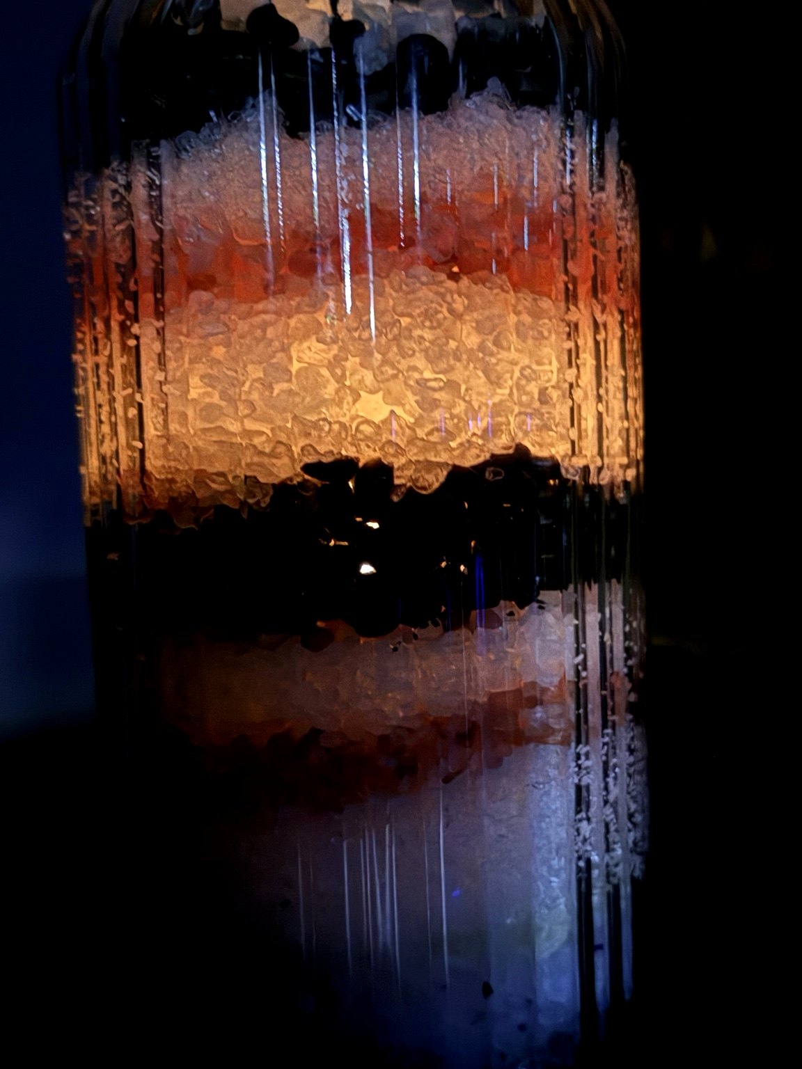 Macro detail of candle holder texture